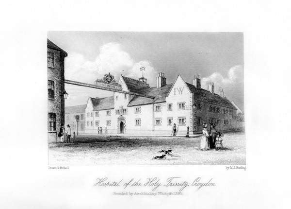Hospital of the Holy Trinity, Croydon, 1840.Artist: MJ Starling