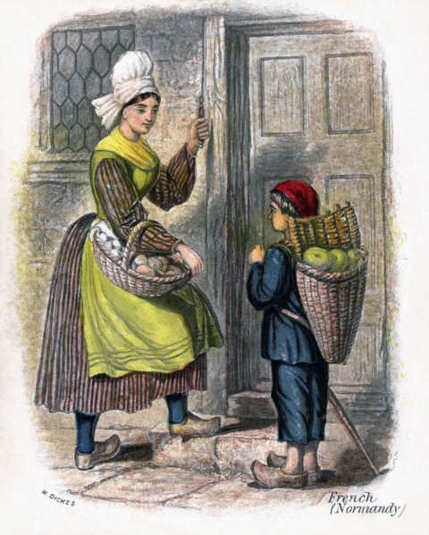 'French Woman and Child Selling Fruit', 1809.Artist: W Dickes