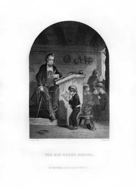 'The Old Hedge School', 1872.Artist: C Burt
