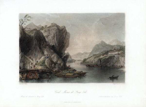 'Coal Mines at Ying-Tih', China, c1840.Artist: W A Le Petit