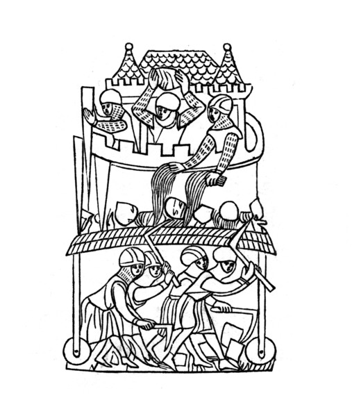 Siege, c1260, (1843).Artist: Henry Shaw