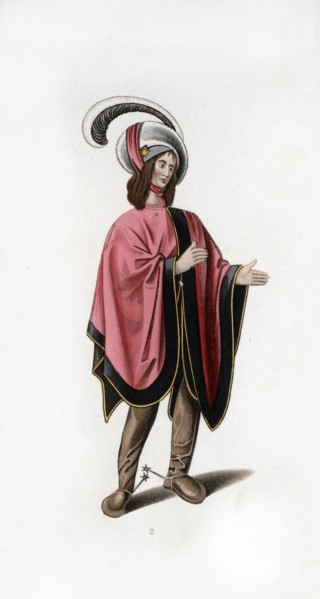 Male dress, c1480, (1843).Artist: Henry Shaw