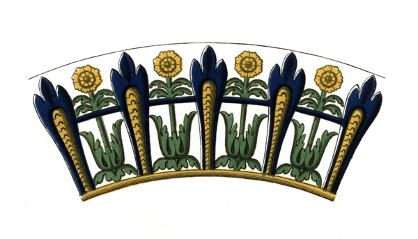 Detail from an enamelled dish, early 17th century, (1843).Artist: Henry Shaw