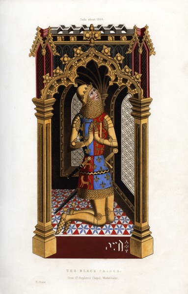 The Black Prince, c1355, (1843).Artist: Henry Shaw