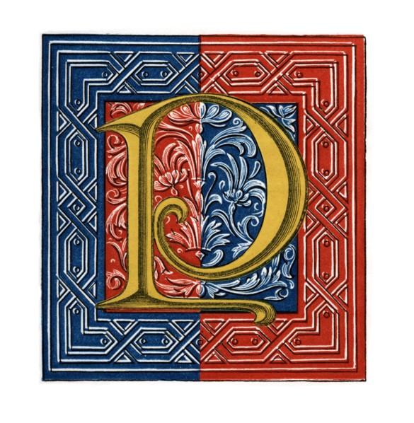 Initial letter 'P', (1843).Artist: Henry Shaw