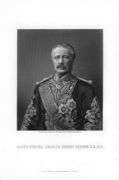Charles George Gordon, British soldier and administrator, (1893).Artist: G Cook
