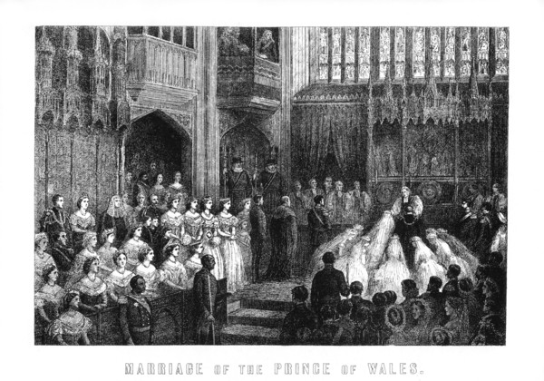 Marriage of the Prince of Wales, St George's Chapel, Windsor on 10 March 1863, (1899). Artist: Unknown