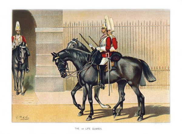 'The 1st Life Guards', c1890.Artist: Geoffrey Douglas Giles
