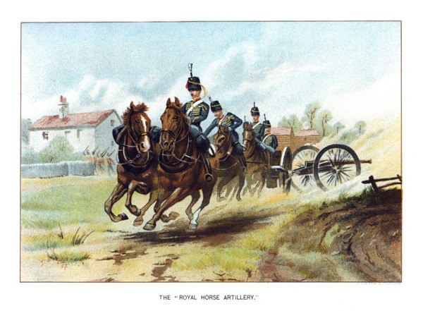 'The Royal Horse Artillery', c1890.Artist: Geoffrey Douglas Giles