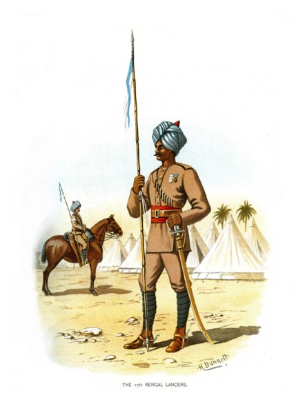 'The 13th Bengal Lancers', c1890.Artist: H Bunnett