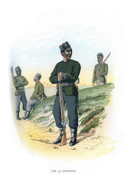 'The 3rd Goorkhas', c1890.Artist: H Bunnett