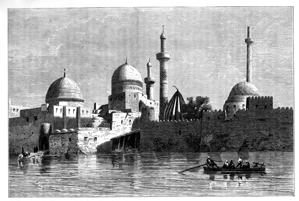 View of Mosul from the River Tigris, Iraq, c1890. Artist: Unknown