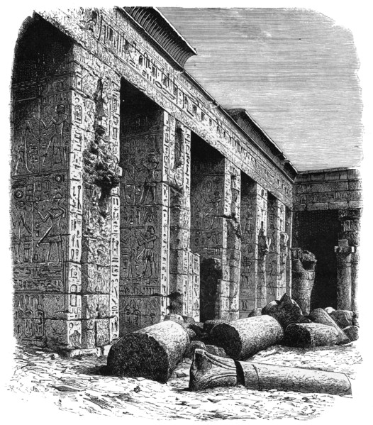 The ruins of the Palace of Rameses III, Medinet Habu, Upper Egypt, c1890. Artist: Unknown