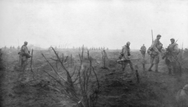 Allied troops, 31 July 1917 at the Yser Canal, Belgium, 1926. Artist: Unknown
