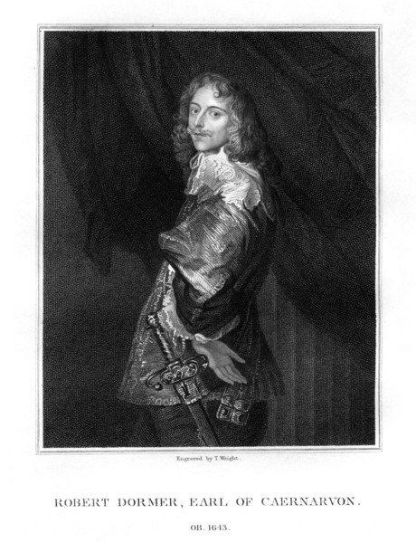 Robert Dormer, 1st Earl of Carnarvon, Royalist soldier, (1828).Artist: T Wright