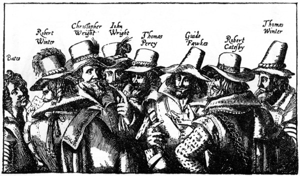 The Gunpowder Plotters, early 17th century, (1910). Artist: Unknown