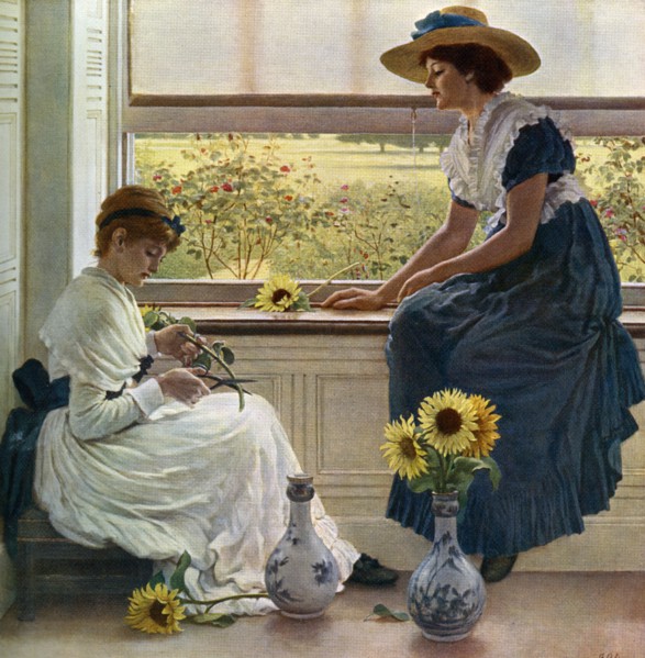 'Sun and Moon Flowers', 1890, (1912).Artist: George Dunlop Leslie