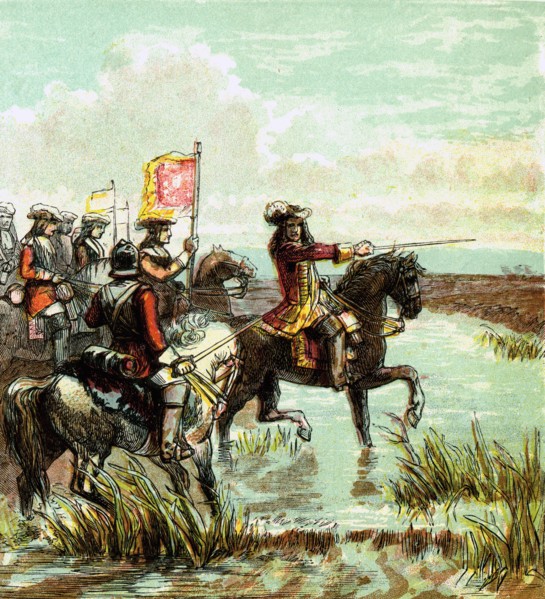 'The Battle of The Boyne, 1690', (c1850s). Artist: Unknown