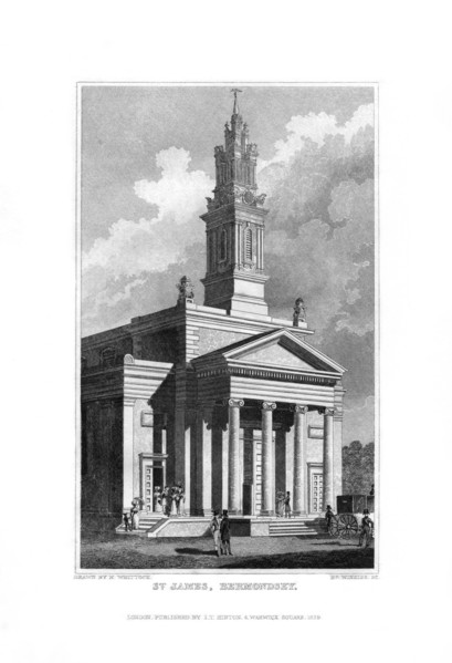 St James, Bermondsey, Surrey, 1829.Artist: R Winkles
