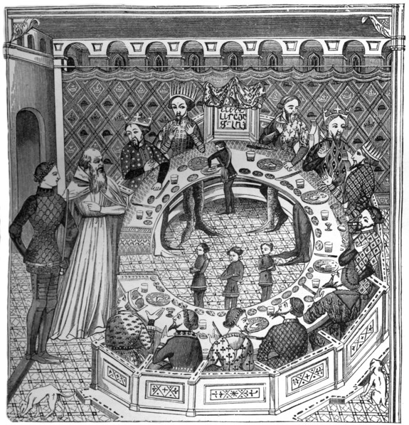 The round table of King Artus of Brittany, 14th century, (1870). Artist: Unknown