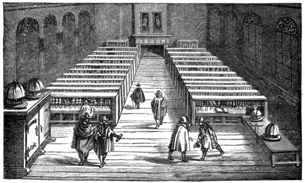 Library of the University of Leyden, Netherlands, 17th century, (1870). Artist: Unknown