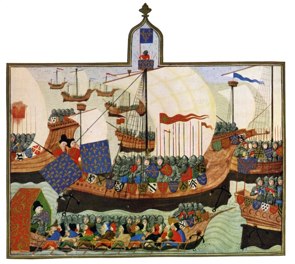 'The Expedition of the French and Genoese to Barbary', 15th Century.Artist: Master of the Harley Froissart