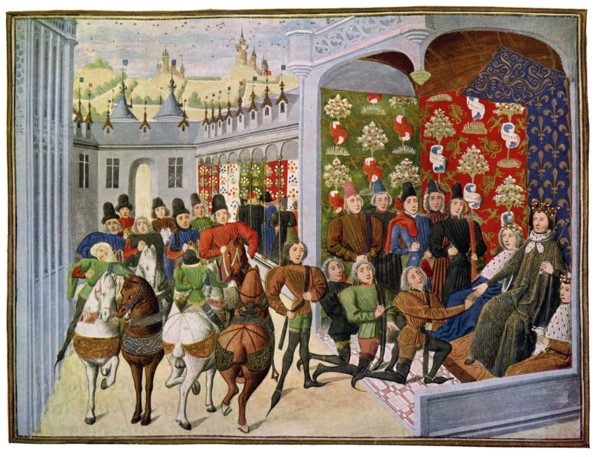 'King Henry VI of France Receives the English Envoys', 15th Century.Artist: Master of the Harley Froissart