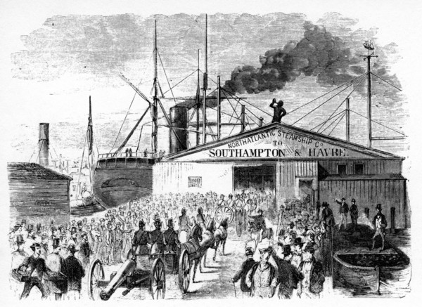 'The Loading Of The Atlantic And Baltic Boats', c1860s. Artist: Unknown