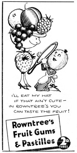 Rowntree's Fruit Gums and Pastilles, 1938. Artist: Unknown