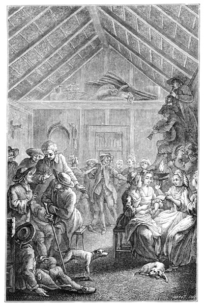 The Assembly Of Winter, (1885).Artist: Hubert Francois Gravelot