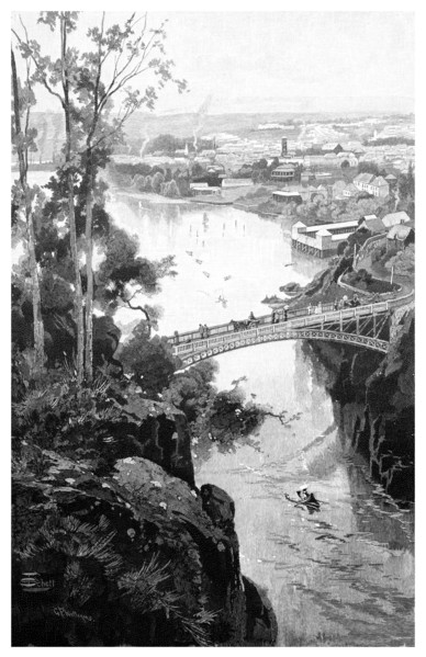 Launceston, from Cataract Bridge, Tasmania, Australia, 1886. Artist: Unknown