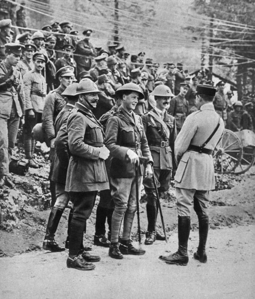 The Prince of Wales at the Italian front, 1917. Artist: Unknown