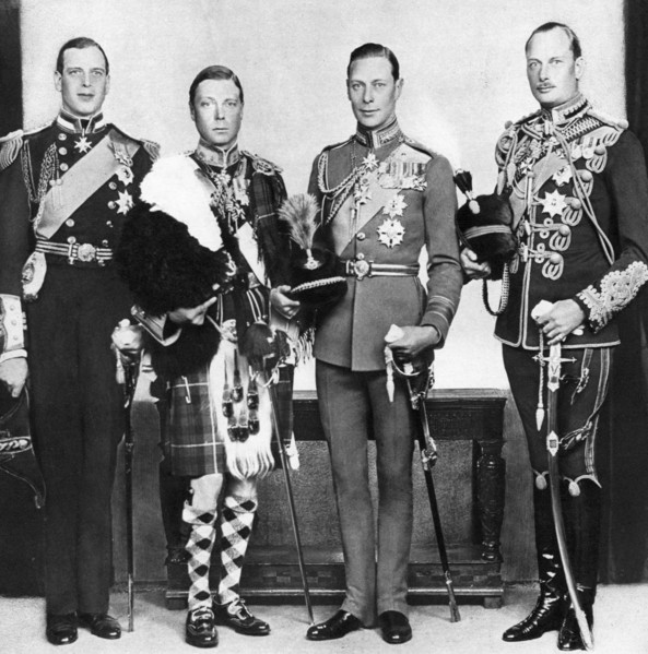 The Prince of Wales with his brothers, c1930s. Artist: Unknown