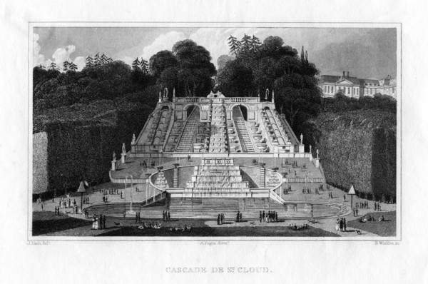 Cascade de St Cloud, Paris, 1830. Artist: Benjamin Winkles