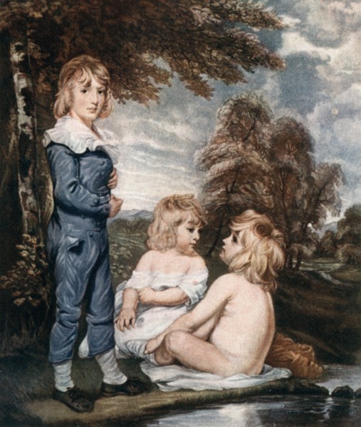 'Children Bathing', 18th century, (1912).Artist: L Edwards
