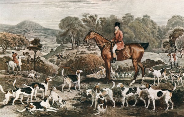 'Ralph John Lambton and his Horse Undertaker and Hounds', late 18th century, (1912). Artist: Charles Turner