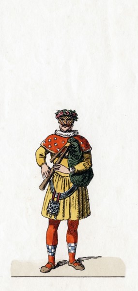 Musician, costume design for Shakespeare's play, Henry VIII, 19th century. Artist: Unknown