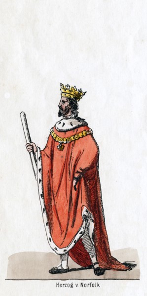 Duke of Norfolk, costume design for Shakespeare's play, "Henry VIII", 19th century. Creator: Unknown.