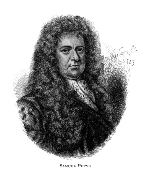 Samuel Pepys, English diarist, (19th century). Artist: Unknown