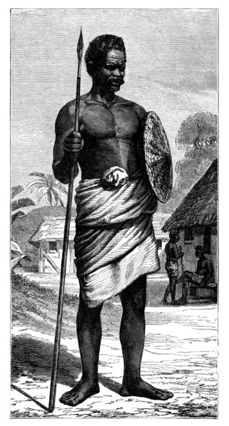 'Malagasy Warrior', 19th century.Artist: Gerome Staal