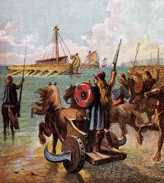 'The Romans Conquer Britain', (c1850). Artist: Unknown
