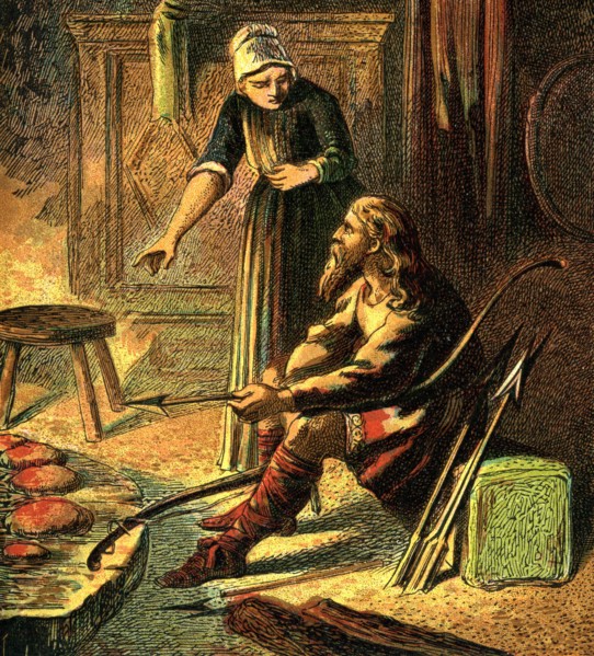 'King Alfred And The Cakes', (c1850). Artist: Unknown