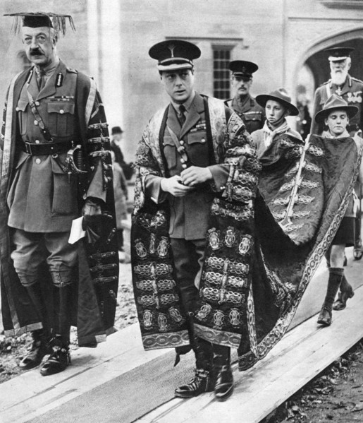 The Prince of Wales as chancellor of the University of Wales, Bangor, 1923. Artist: Unknown