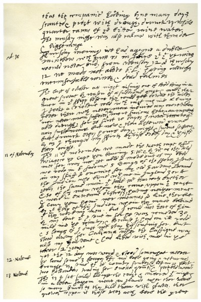 Journal of Sir Walter Raleigh, 1618.Artist: Sir Walter Raleigh