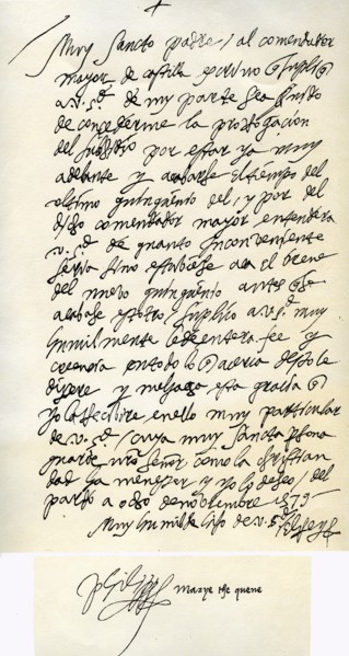Letter from Philip II of Spain to Pope Gregory XIII, 8th November 1579. Artist: King Philip II
