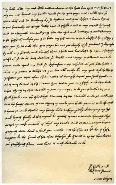 Letter from Anne Boleyn to Cardinal Wolsey, c1528.Artist: Anne Boleyn