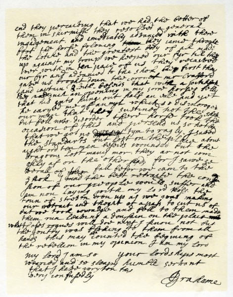 Letter from John Graham of Claverhouse to George Livingston, 1st June 1679. Artist: John Graham