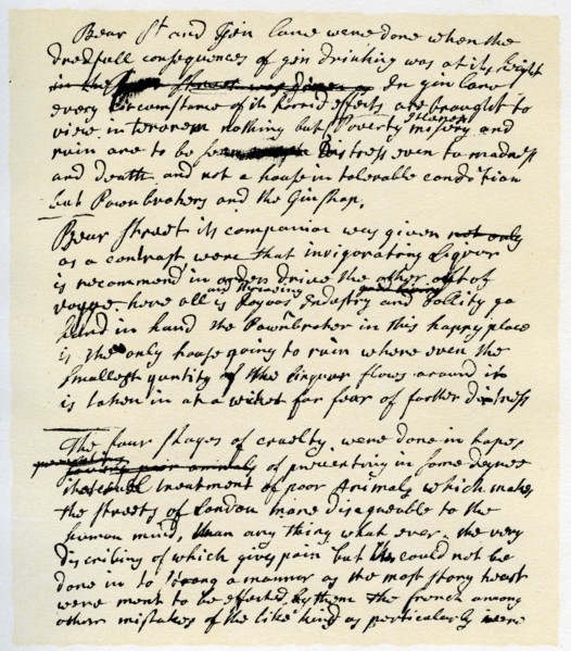 Notes by William Hogarth, c1751.Artist: William Hogarth