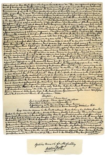Manuscript of Kenilworth, first published in 1821.Artist: Sir Walter Scott