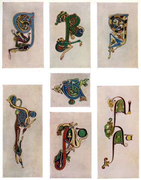 Compound letters, 800 AD, (20th century). Artist: Unknown